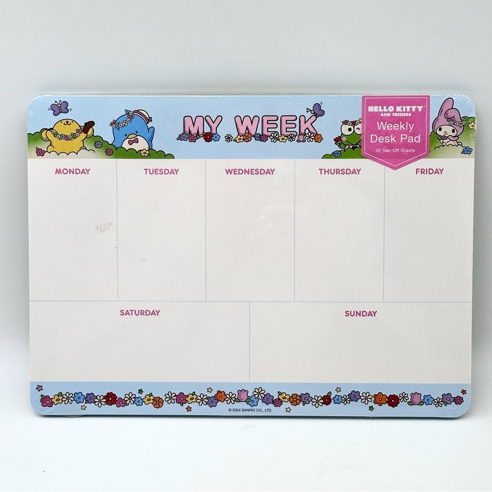 Sanrio Hello Kitty and Friends MY WEEK Weekly Desk Pad 52 Tear-Off Sheets